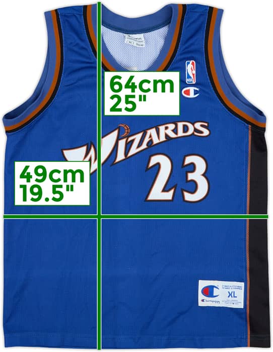 2001-03 Washington Wizards Jordan #23 Champion Away Jersey - 9/10 - (XL.Boys)