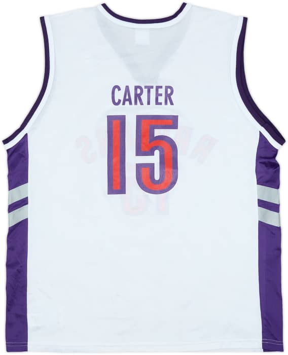 1999-02 Toronto Raptors Carter #15 Champion Home Jersey - 9/10 - (L)
