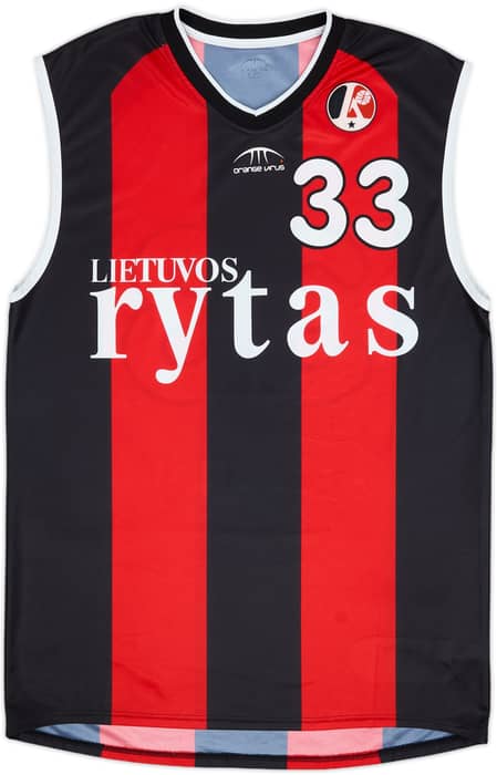 Camiseta de local del Lietuvos Rytas Vilnius Nesby #33 Naranja Virus 2004-05 - 6/10 - (L)