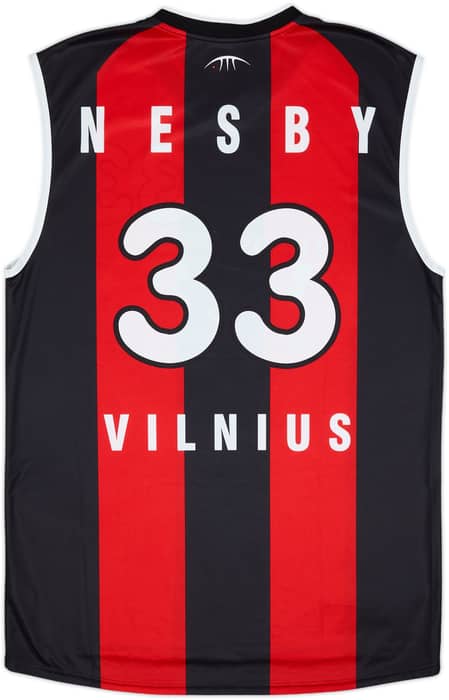 Camiseta de local del Lietuvos Rytas Vilnius Nesby #33 Naranja Virus 2004-05 - 6/10 - (L)