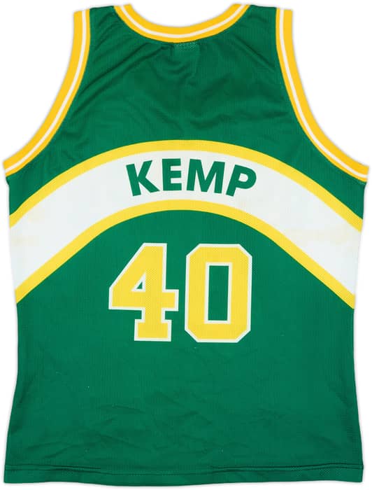 1991-95 Seattle SuperSonics Kemp #40 Champion Away Jersey - 6/10 - (M)