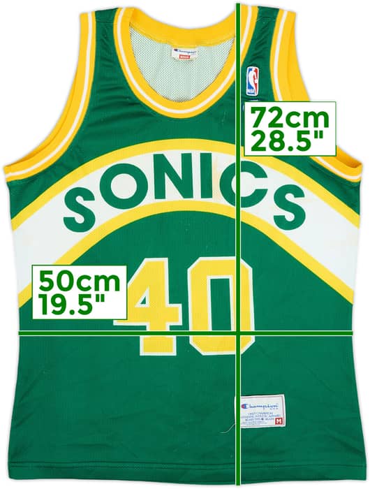 1991-95 Seattle SuperSonics Kemp #40 Champion Away Jersey - 6/10 - (M)