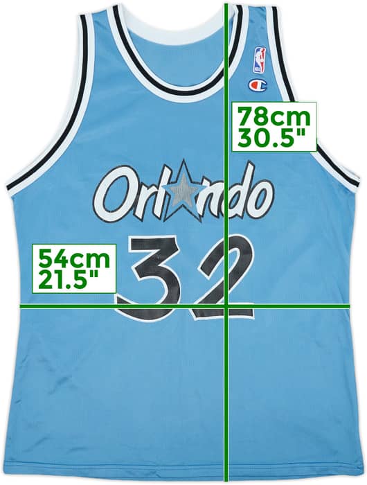 1995-96 Orlando Magic O'Neal #32 Champion Away Jersey - 4/10 - (XL)