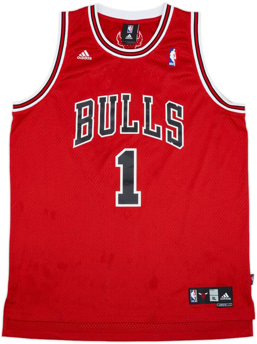 2008-10 Chicago Bulls Rose #1 adidas Swingman Away Jersey - 8/10 - (XL)