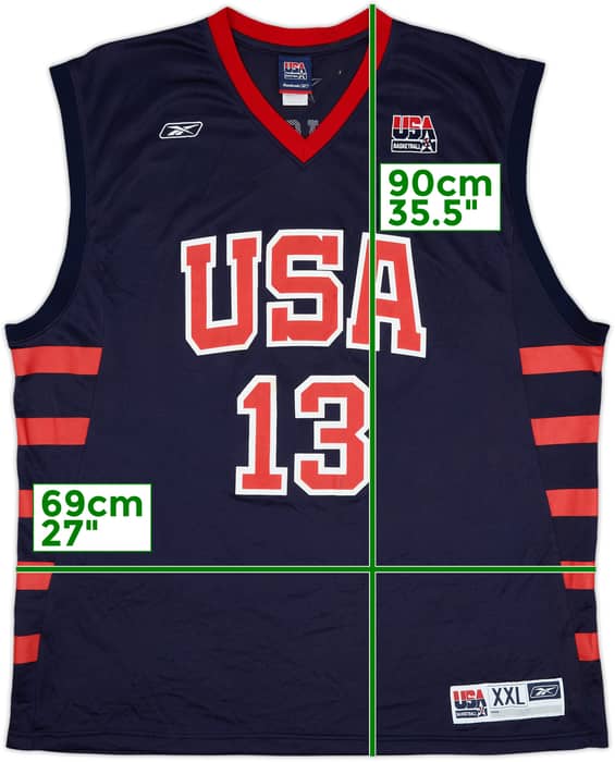 2004 USA Duncan #13 Reebok Away Jersey - 5/10 - (XXL)