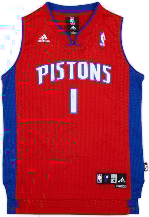 2006-08 Detroit Pistons Billups #1 adidas Swingman Alternate Jersey - 7/10 - (M.Boys)