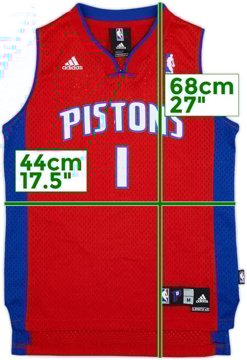 2006-08 Detroit Pistons Billups #1 adidas Swingman Alternate Jersey - 7/10 - (M.Boys)