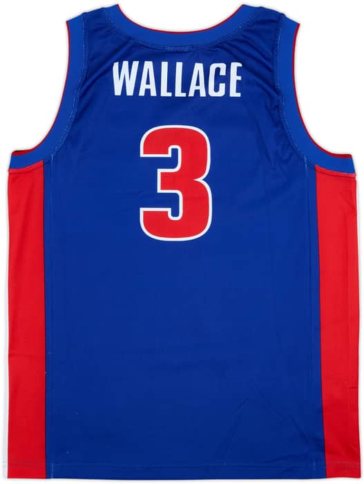 2001-06 Detroit Pistons Wallace #3 Champion Away Jersey - 9/10 - (S)