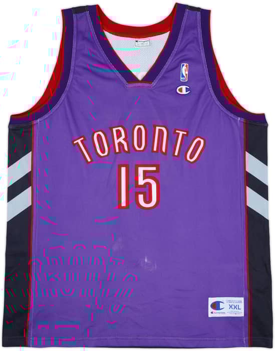 1999-03 Toronto Raptors Carter #15 Champion Away Jersey - 7/10 - (XXL)