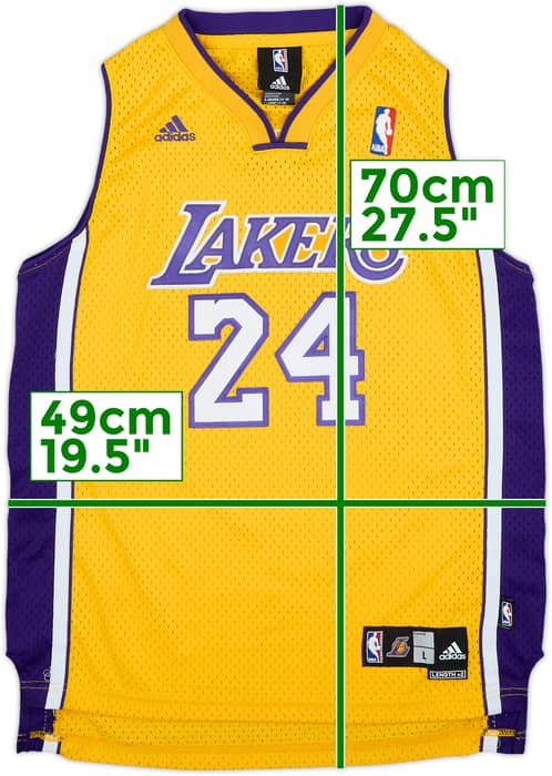 2006-10 LA Lakers Bryant #24 adidas Swingman Home Jersey - 8/10 - (L.Boys)