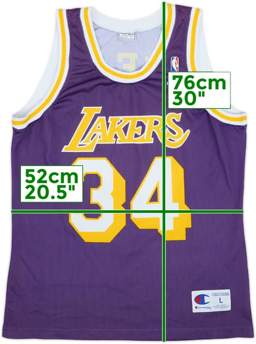 1996-99 LA Lakers O'Neal #32 Champion Away Jersey - 7/10 - (L)