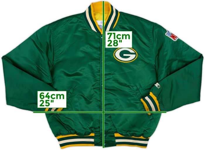 1980s Green Bay Packers Starter Satin Varsity Jacket - 6/10 - (L)