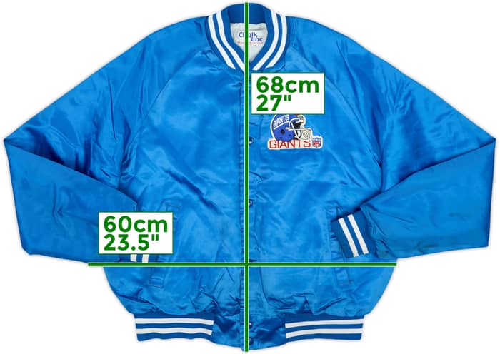 1990s New York Giants Chalk Line Satin Varsity Jacket - 7/10 - (L)