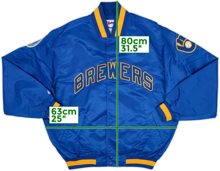 2007 Milwaukee Brewers Majestic Satin Varsity Jacket - 8/10 - (XL)