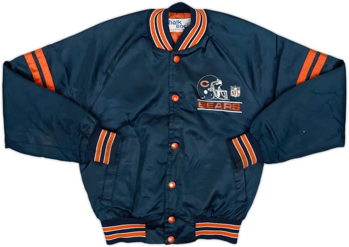 1990s Chicago Bears Chalk Line Satin Varsity Jacket - 7/10 - (M.Boys)