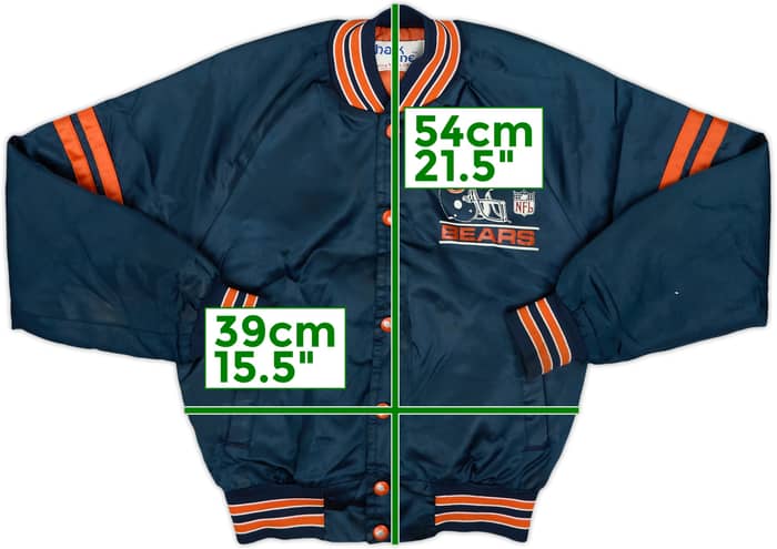 1990s Chicago Bears Chalk Line Satin Varsity Jacket - 7/10 - (M.Boys)
