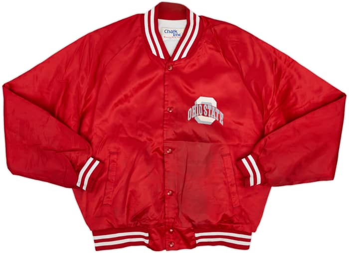 1990s Ohio State Buckeyes Chalk Line Satin Varsity Jacket - 6/10 - (XL)
