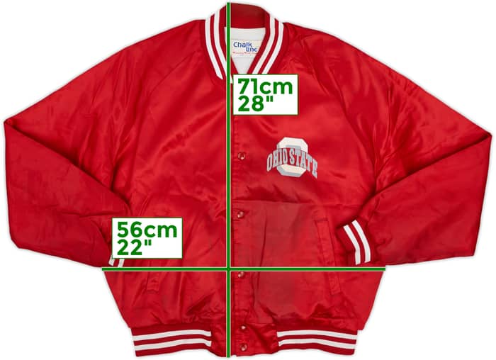 1990s Ohio State Buckeyes Chalk Line Satin Varsity Jacket - 6/10 - (XL)