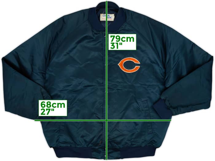 1990s Chicago Bears Chalk Line Satin Varsity Jacket - 7/10 - (XXL)