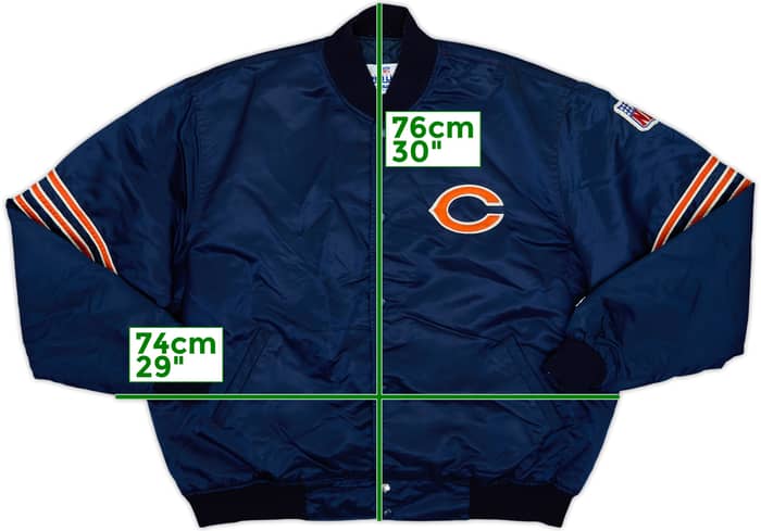 1980s Chicago Bears Starter Satin Varsity Jacket - 8/10 - (XXL)