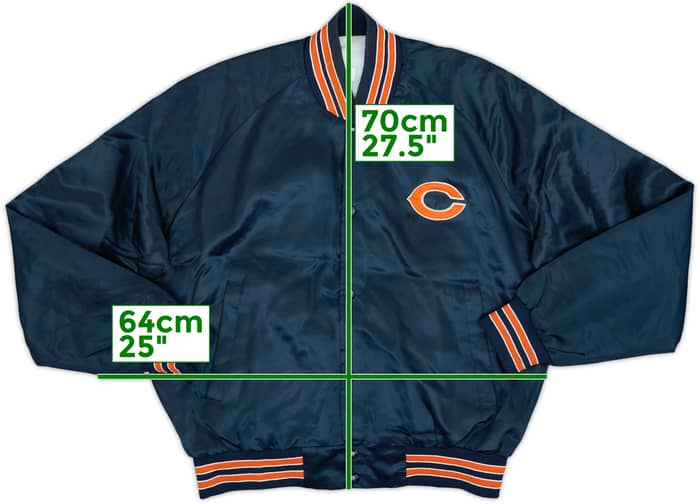 1990s Chicago Bears Chalk Line Satin Varsity Jacket - 9/10 - (L)