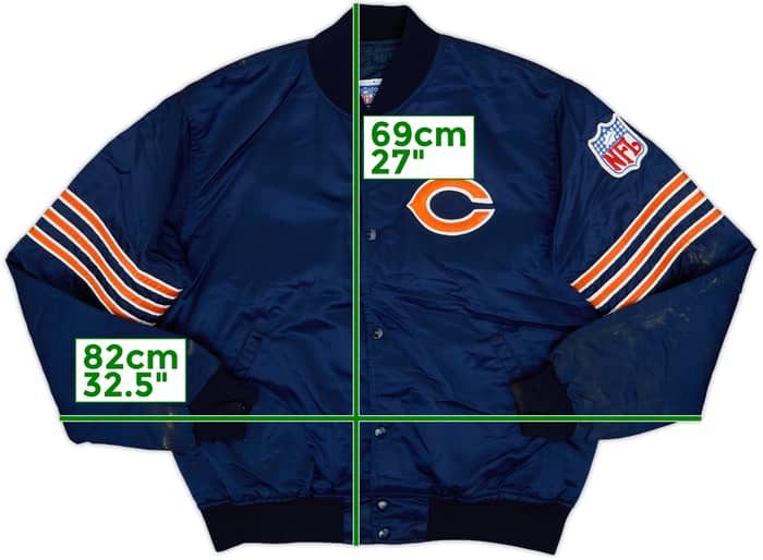 1980s Chicago Bears Starter Satin Varsity Jacket - 6/10 - (L)