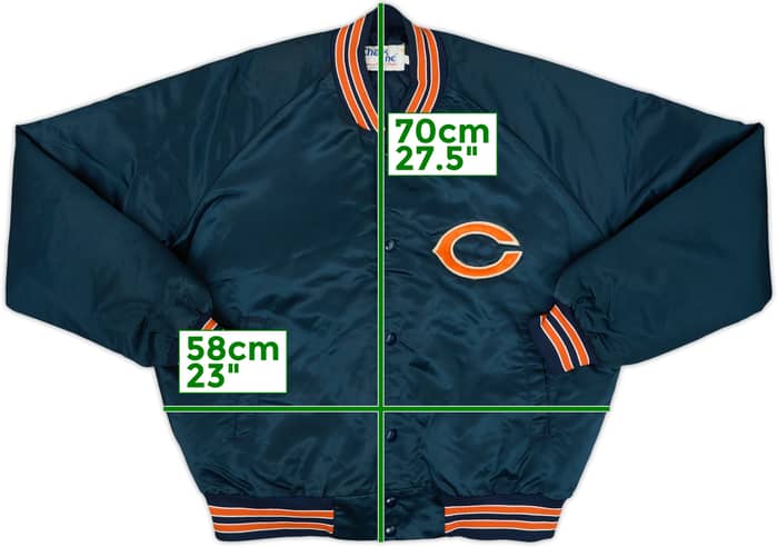 1990s Chicago Bears Chalk Line Satin Varsity Jacket - 8/10 - (L)