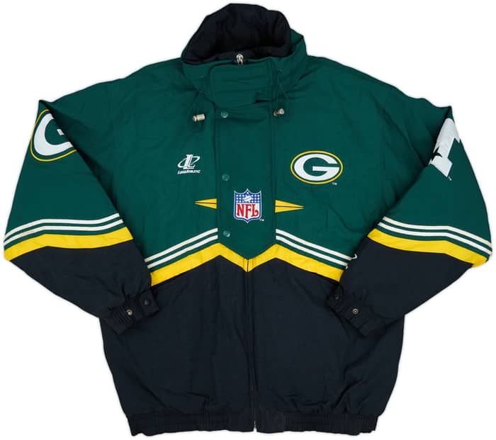 1990s Green Bay Packers Logo Athletic Rain Coat - 6/10 - (L)