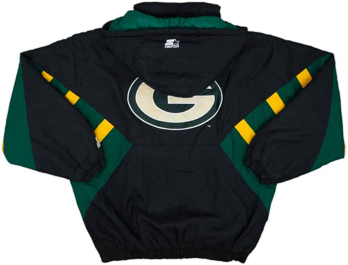 1990s Green Bay Packers Starter 1/2 Zip Rain Coat - 8/10 - (XL)