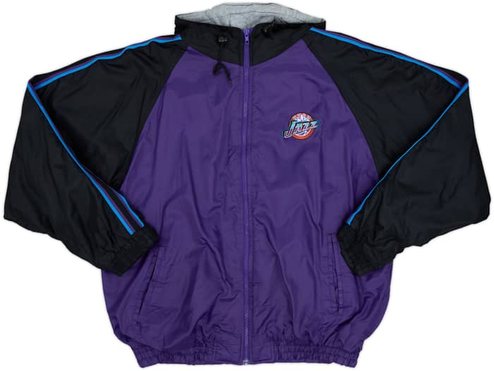 1996-00 Utah Jazz Spotlight Hooded Rain Coat - 8/10 - (XL)