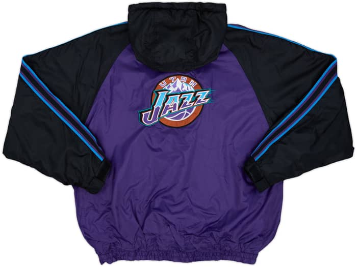 1996-00 Utah Jazz Spotlight Hooded Rain Coat - 8/10 - (XL)