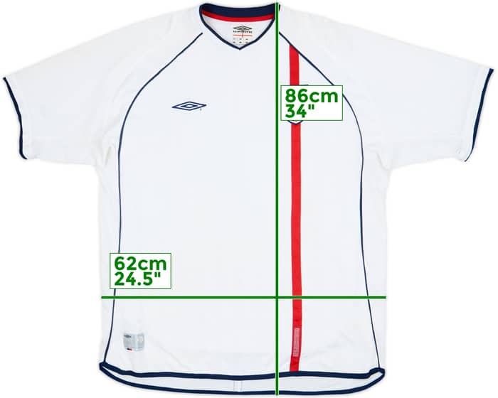 2001-03 England Home Shirt - 5/10 - (XXL)