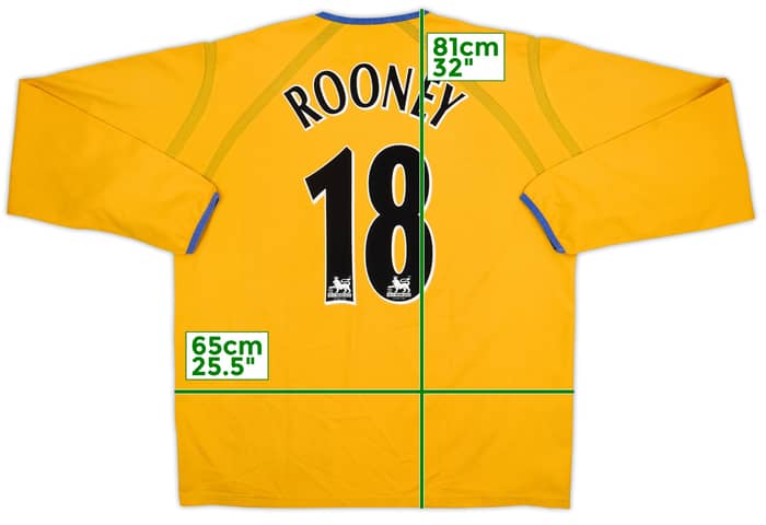 2003-04 Everton Away Shirt Rooney #18 - 8/10 - (XL)