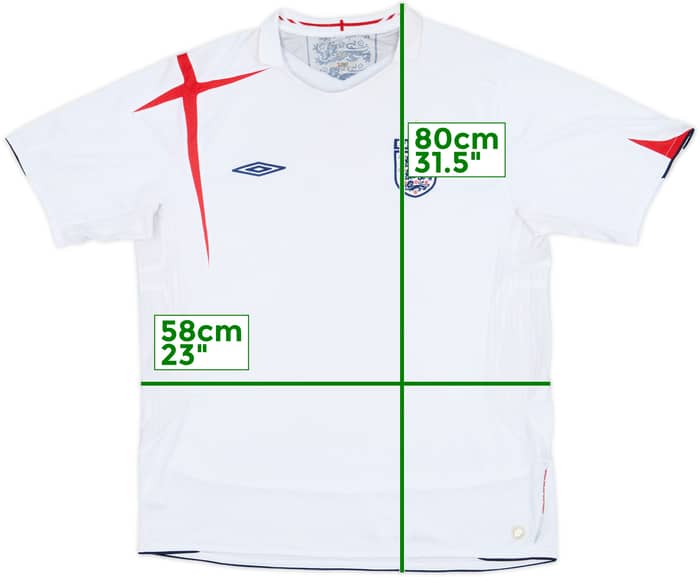 2005-07 England Home Shirt - 5/10 - (L)