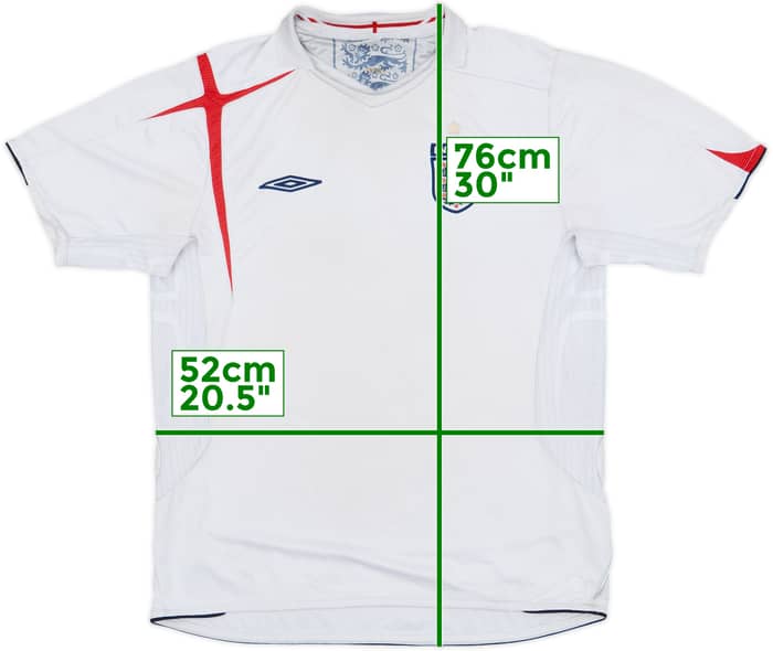 2005-07 England Home Shirt - 5/10 - (L)