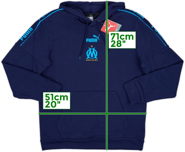 2020-21 Marseille Puma Hooded Sweat Top (M)