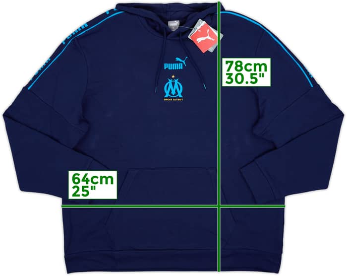2020-21 Marseille Puma Hooded Sweat Top (XXL)