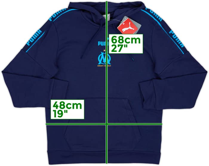 2020-21 Marseille Puma Hooded Sweat Top (S)
