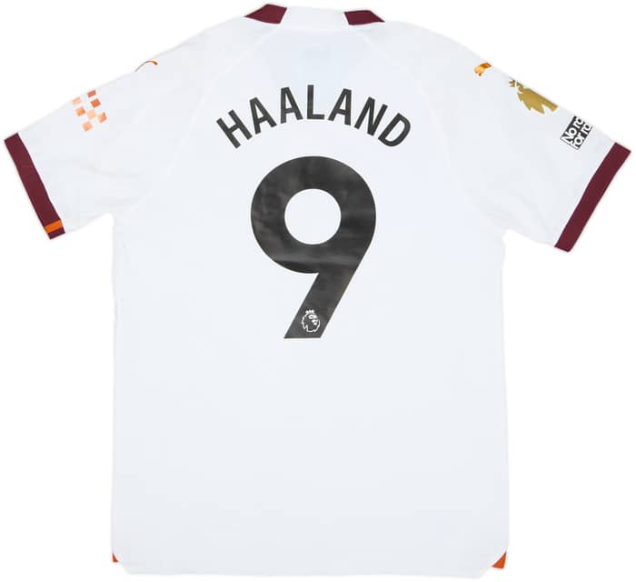 2023-24 Manchester City Authentic Away Shirt Haaland #9 (L)