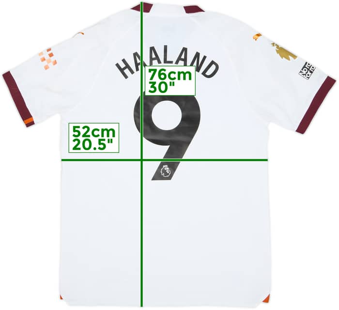 2023-24 Manchester City Authentic Away Shirt Haaland #9 (L)