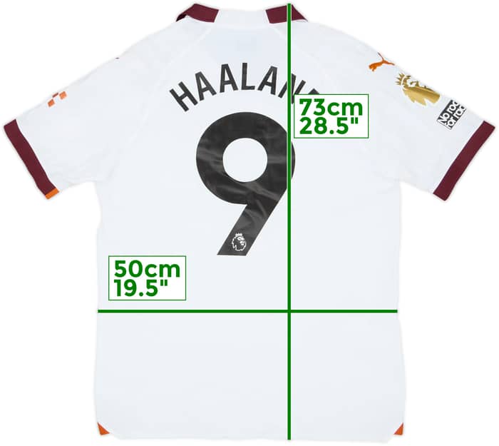 2023-24 Manchester City Authentic Away Shirt Haaland #9 (M)