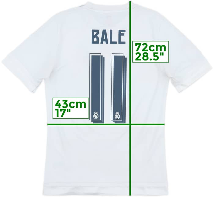 2015-16 Real Madrid Home Shirt Bale #11 - 6/10 - (S)