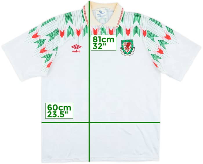1990-92 Wales Away Shirt - 7/10 - (XL)