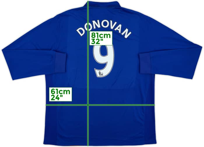 2011-12 Everton Home L/S Shirt Donovan #9 - 8/10 - (XL)