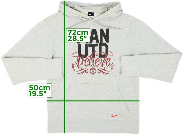 2011-12 Manchester United Nike Hooded Sweat Top - 7/10 - (S)