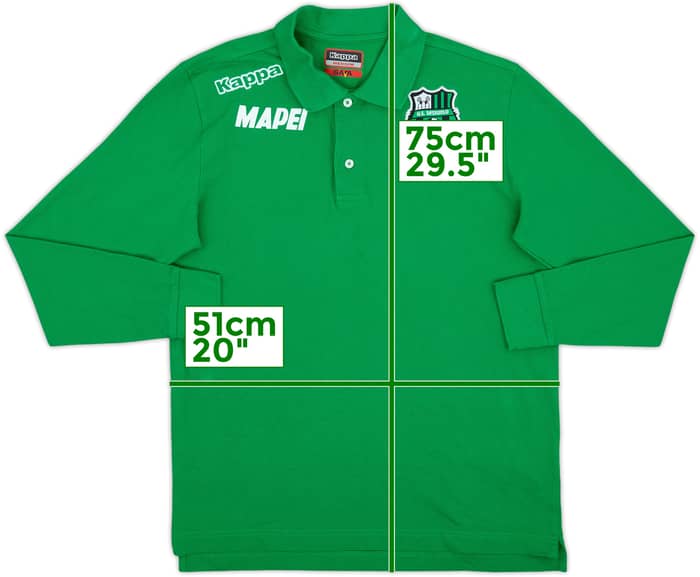 2017-18 Sassuolo Kappa Polo L/S Shirt - 10/10 - (M)