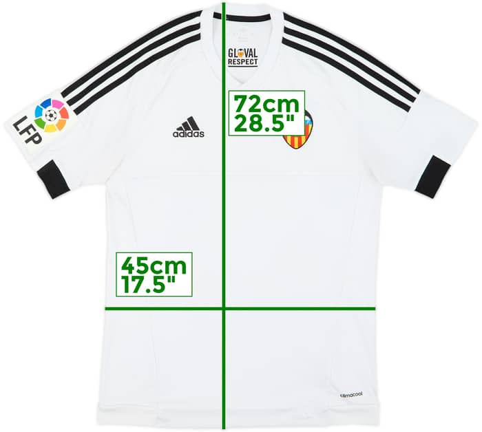 2015-16 Valencia Home Shirt - 6/10 - (S)