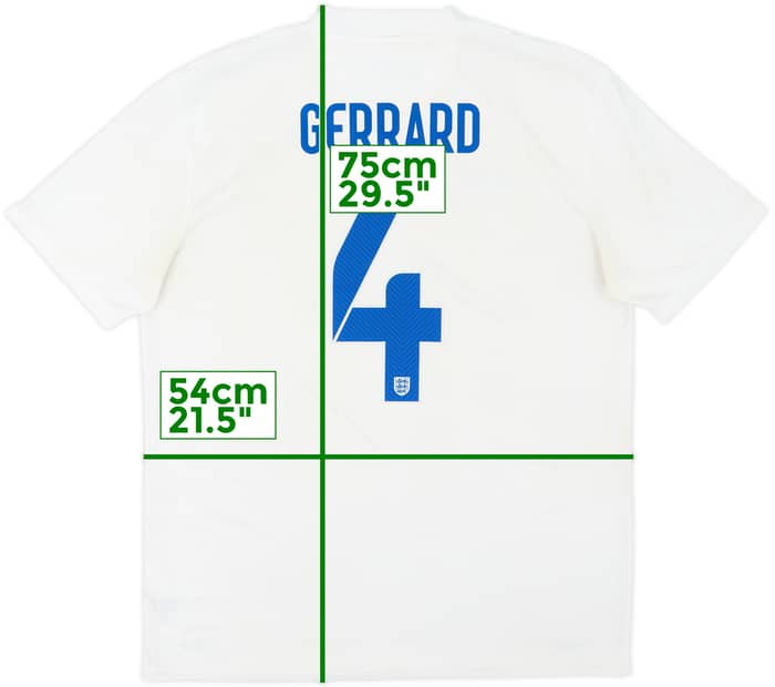 2014-15 England Home Shirt Gerrard #4 - 5/10 - (L)