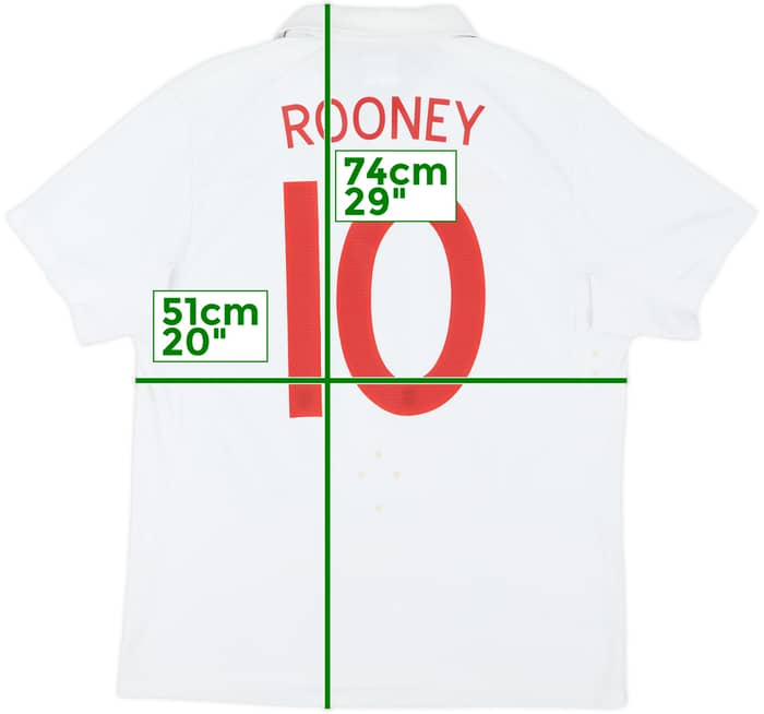 2009-10 England Home Shirt Rooney #10 - 4/10 - (L)