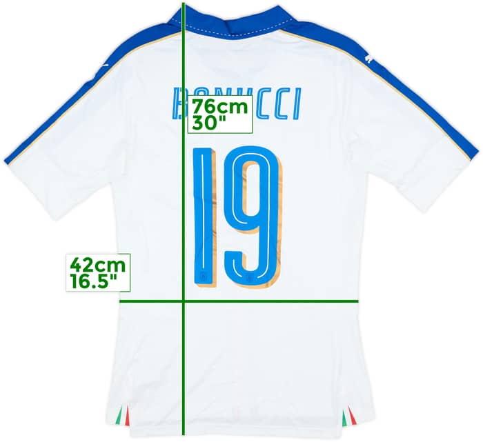 2016-17 Italy Player Issue (ACTV Fit) Away Shirt Bonucci #19 (L)